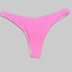 3/$25💥 NEW RELLECIGA Pink Thong Bikini Swimwear Bottoms Sz L Bin A